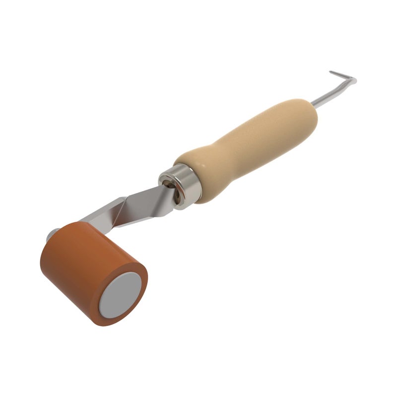 Everhard Roll-N-ChekÂ® Seam Roller with Probe Wood Handle MR05018 - Image 1